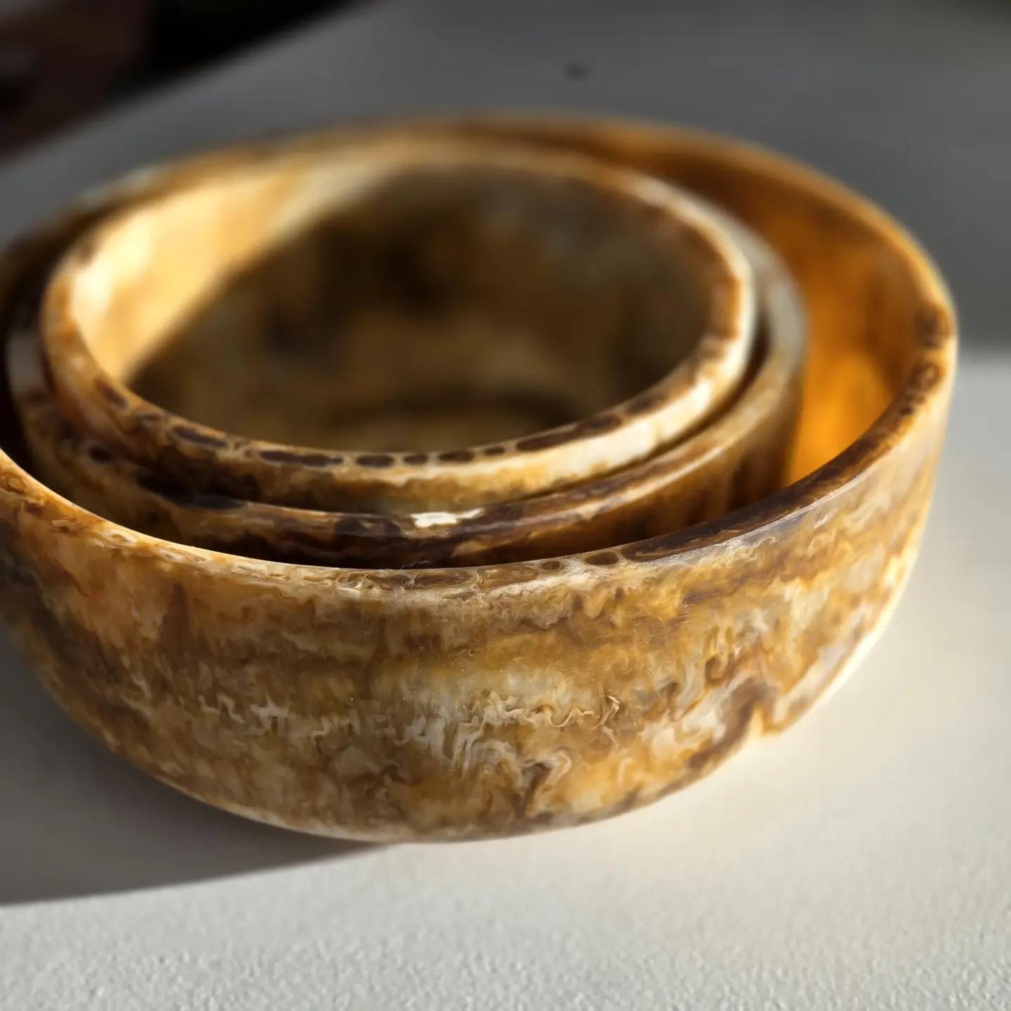 Resin Serving Bowls - Set of 3