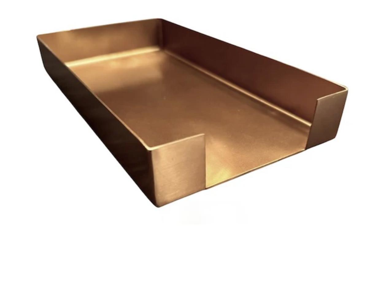 DRINK UP Napkins in Brass Plated Tray