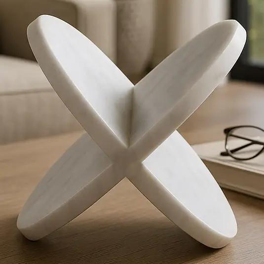 Marble Geometric X-Form