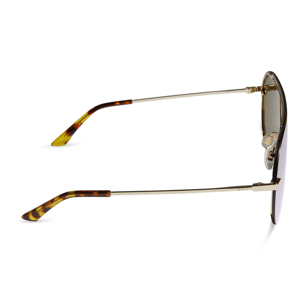 Imani Gold + Brilliant Gold Mirror Sunglasses