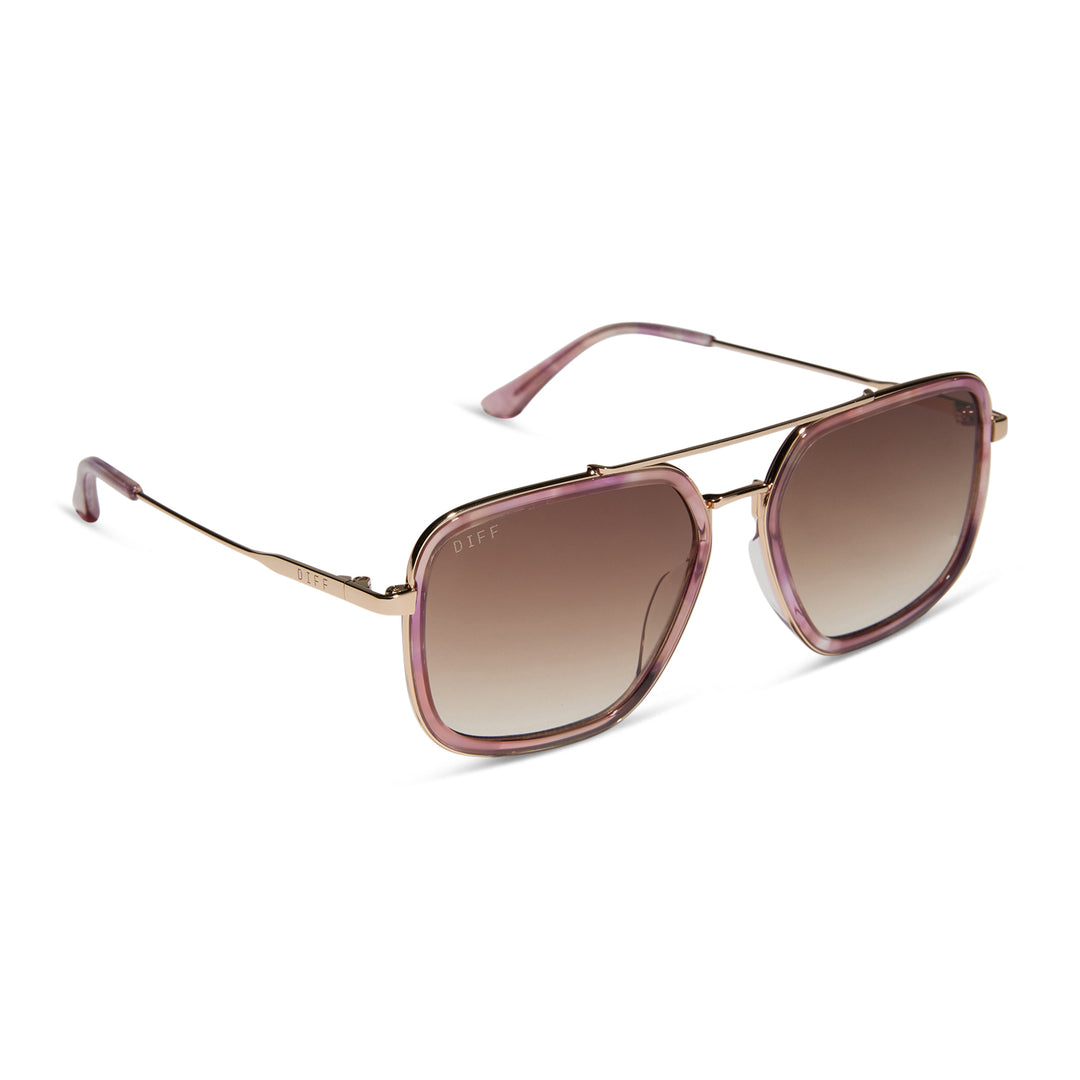 Jordan Pink Fleur Brown Gradient Sunglass