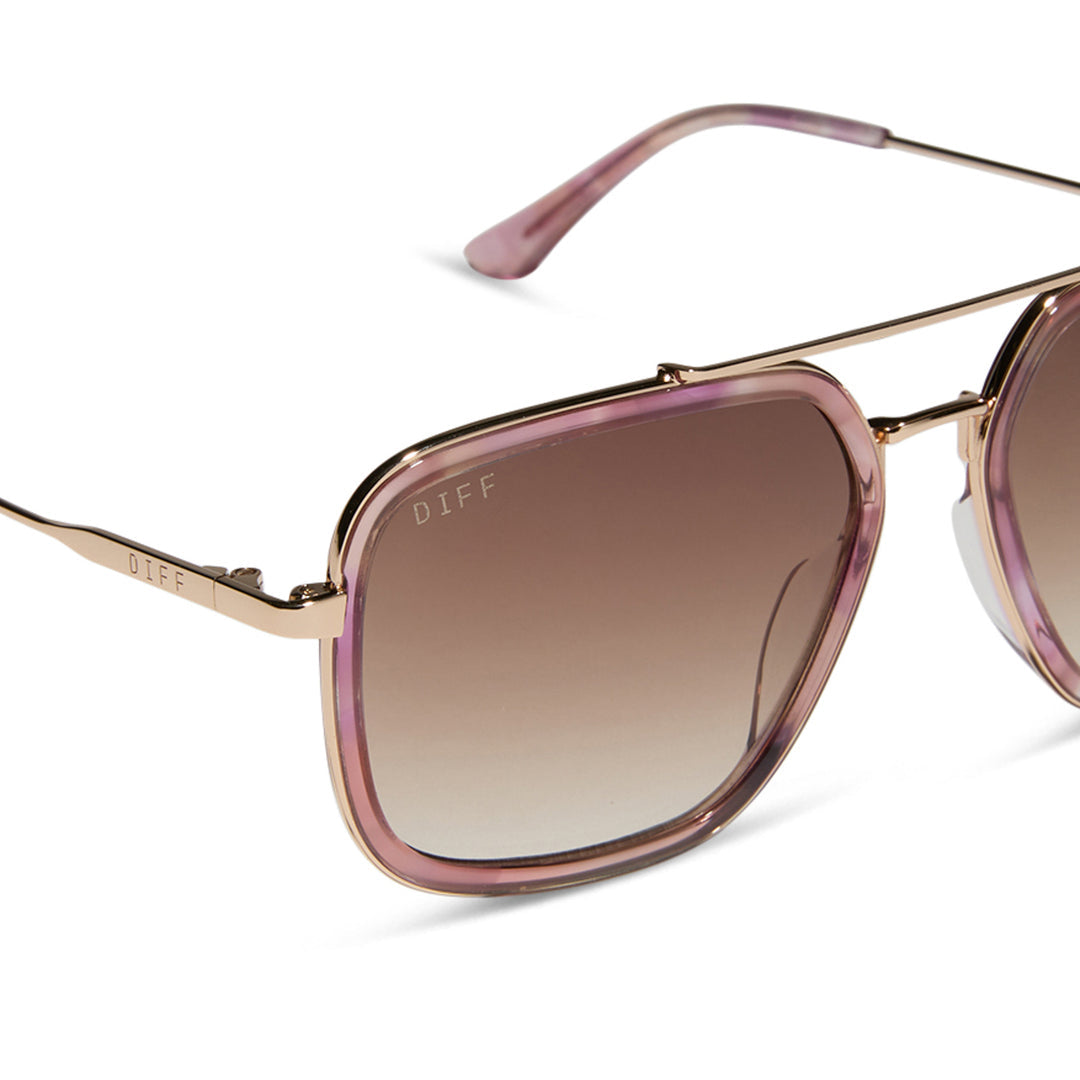 Jordan Pink Fleur Brown Gradient Sunglass