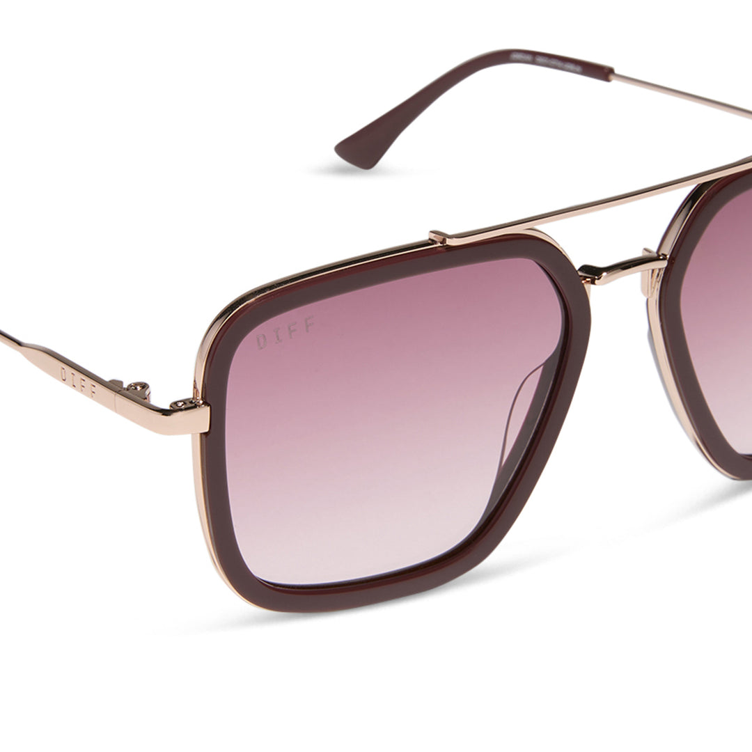 Jordan Rugby Red Burgundy Gradient Sunglasses