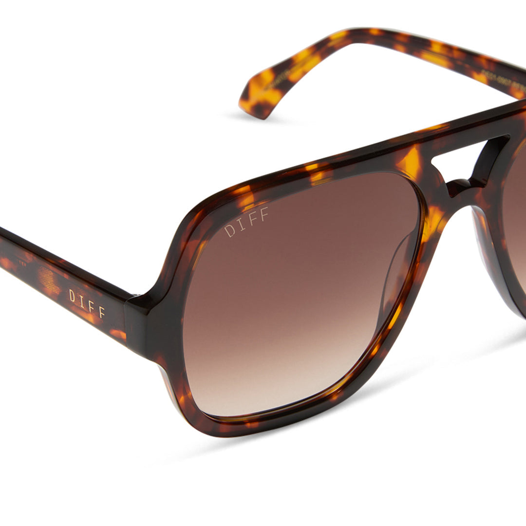 Layton Rich Tortoise Brown Gradient Sunglasses