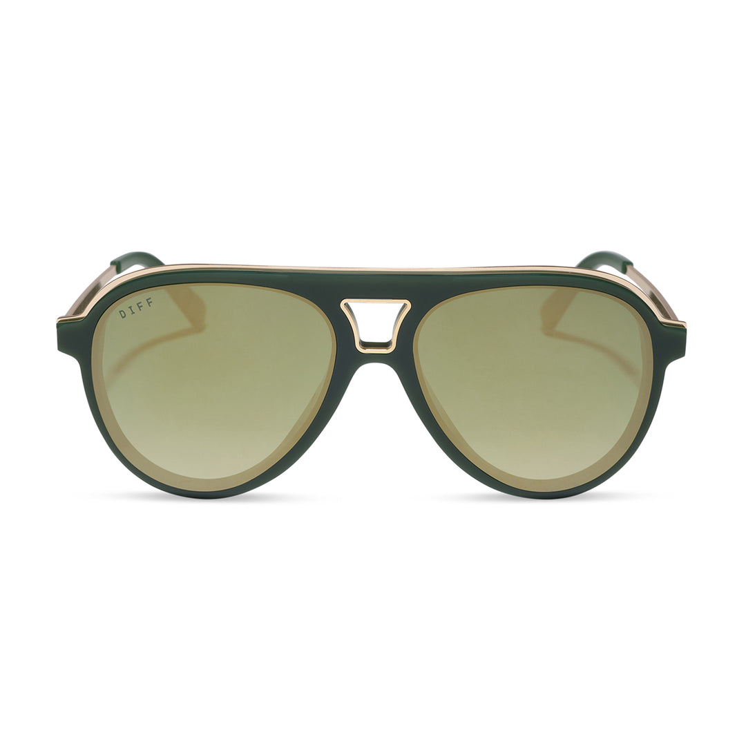 Tosca III Fairway Green Light Gold Flash Sunglasses