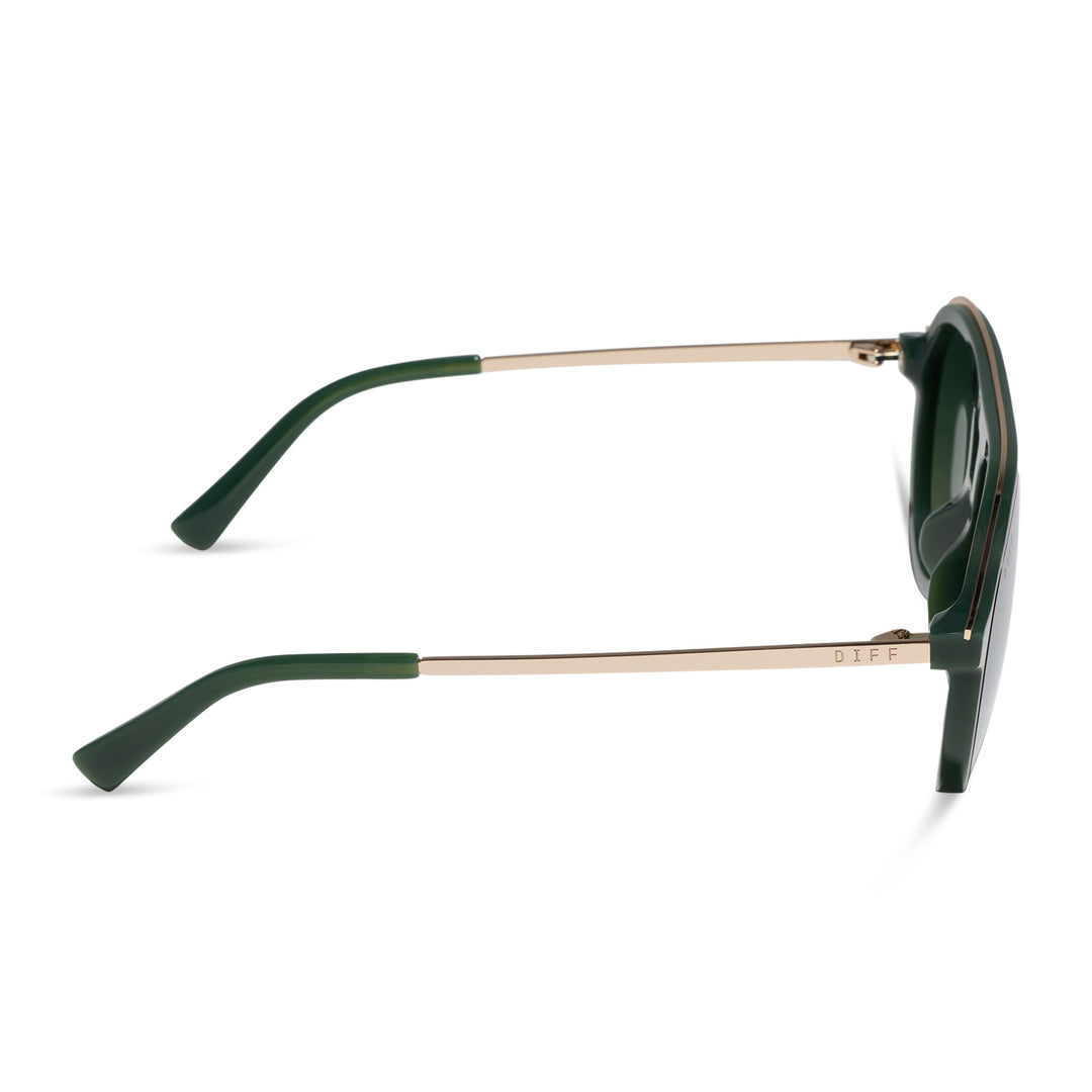 Tosca III Fairway Green Light Gold Flash Sunglasses