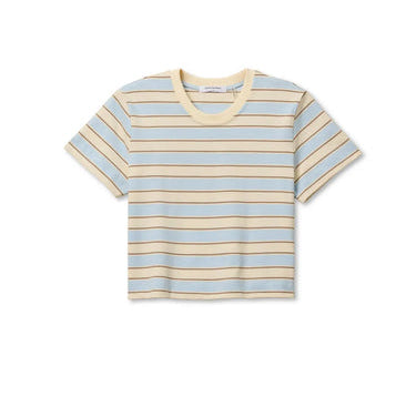 Gia Crew Tee Powder Blue Stripe