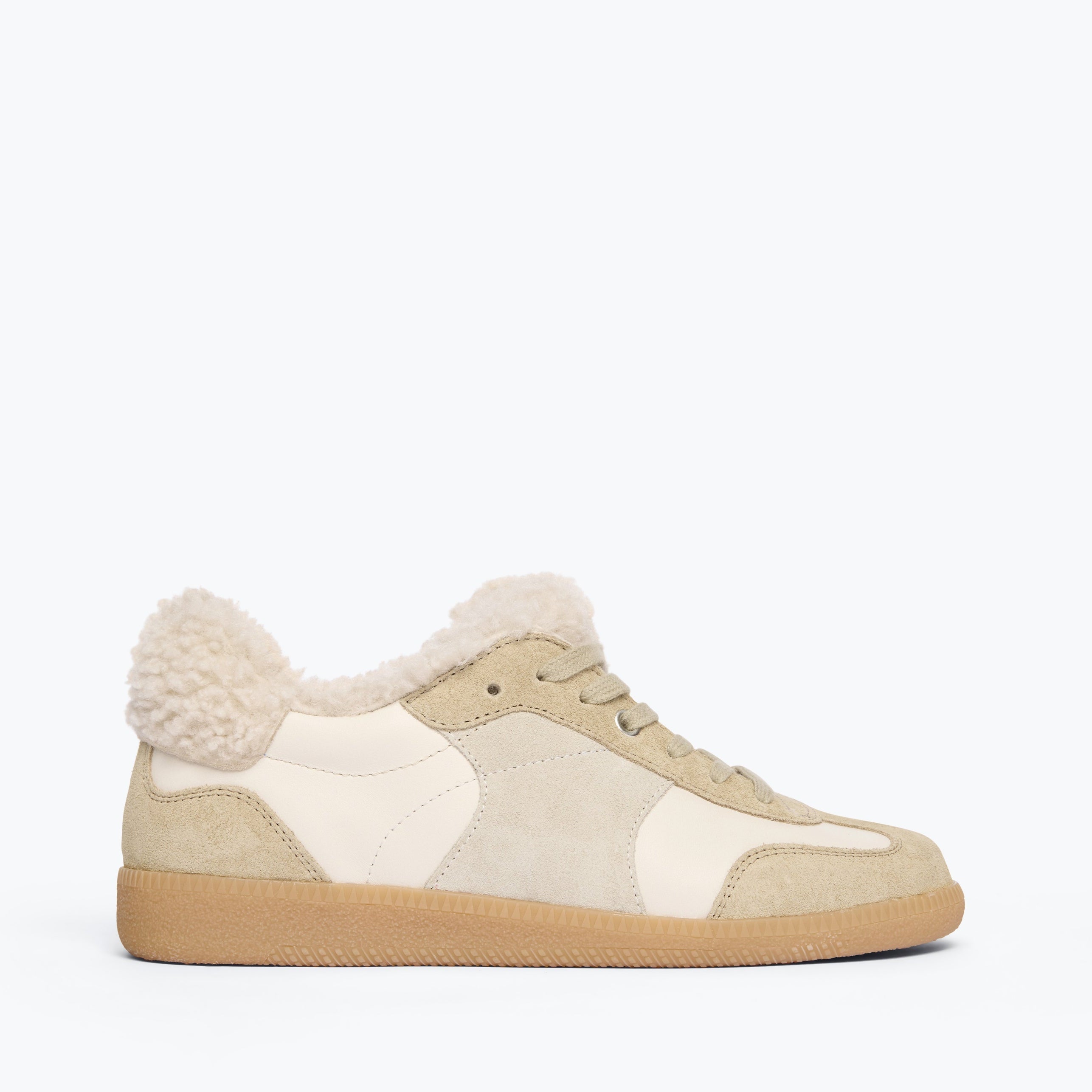 Jackie Shoe Stucco Suede Shearling