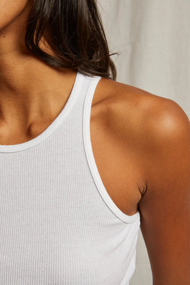 Kravitz Fine Rib Tank White