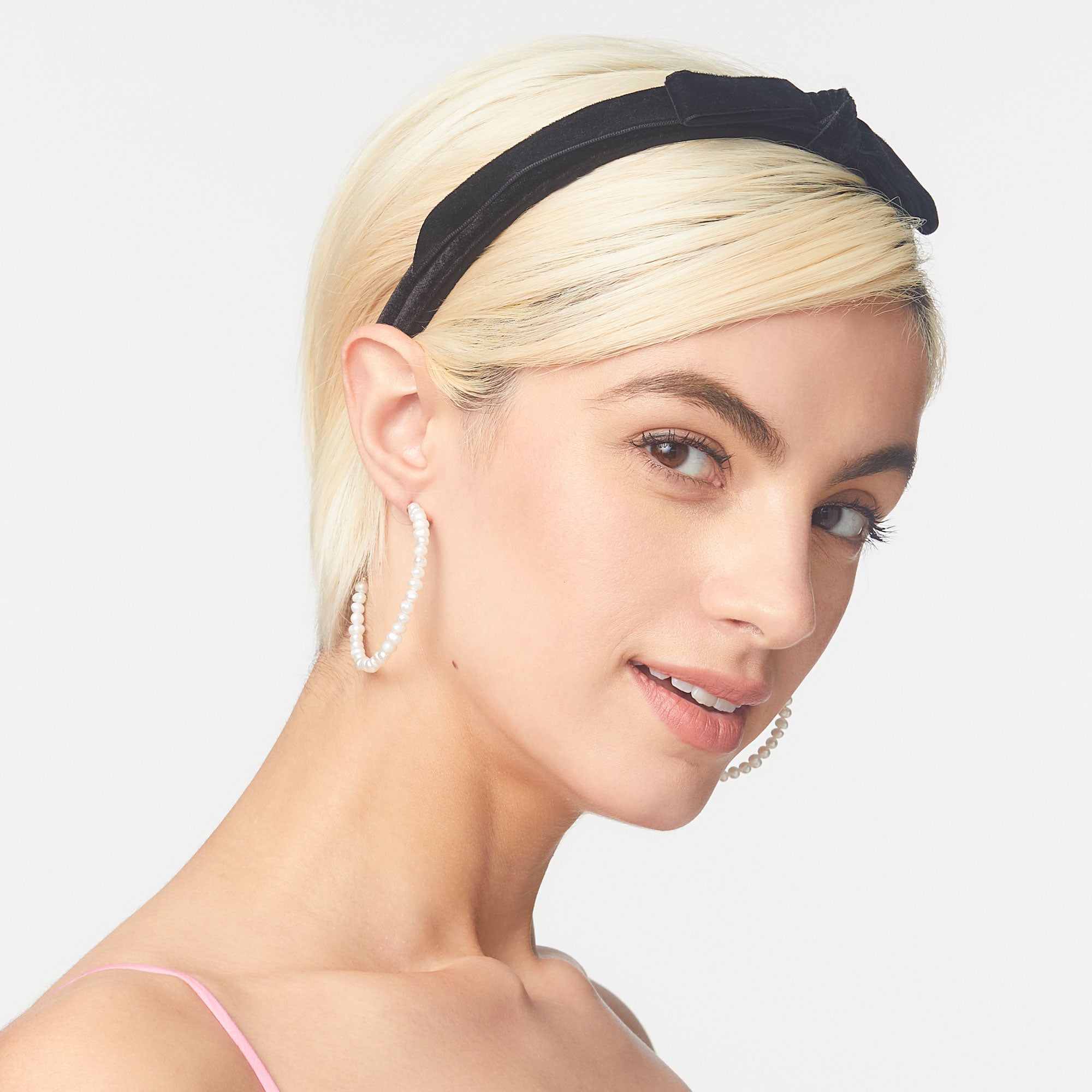 Jet Bardot Ribbon Headband