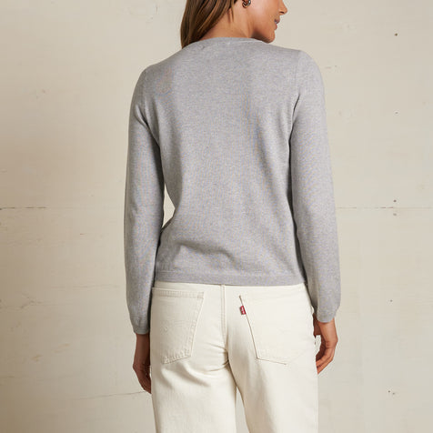 Moira Cardigan Heather Grey