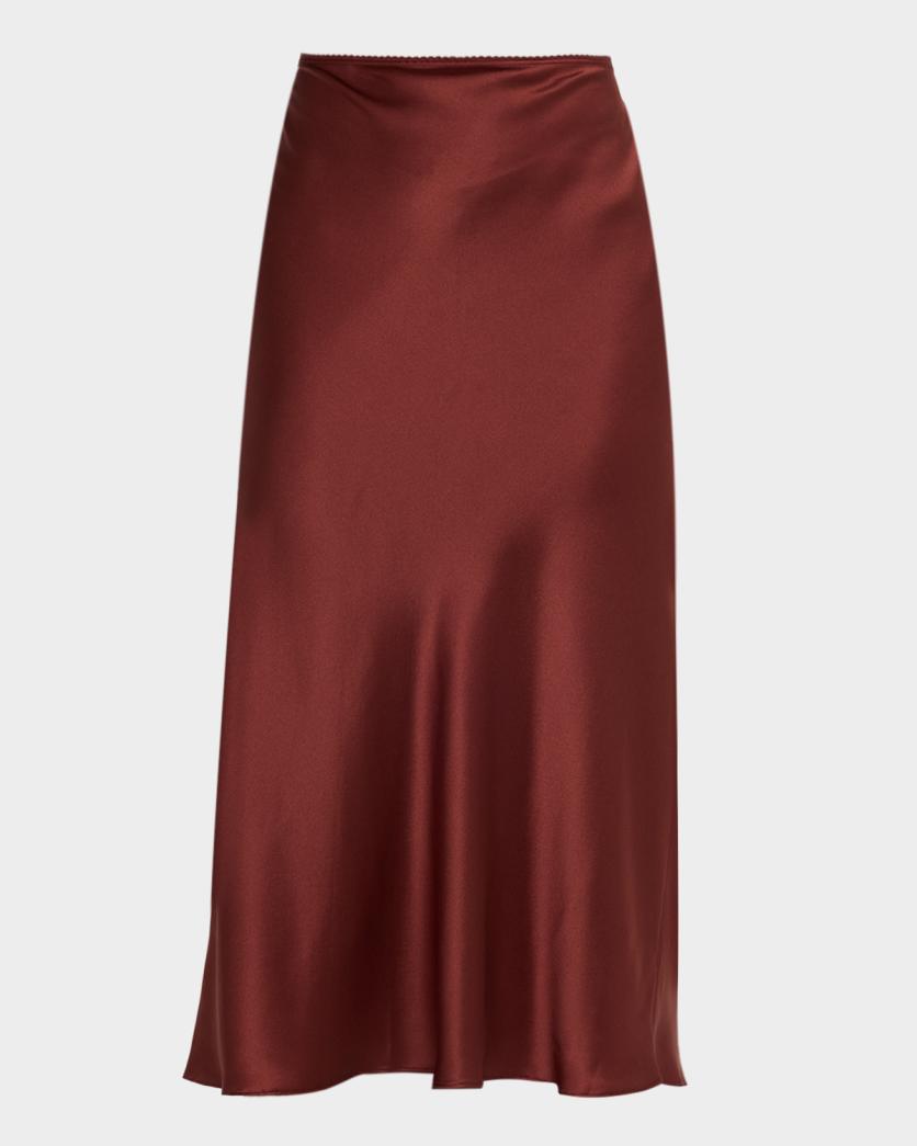 Miranda D Scallop Pull On Skirt Cabernet