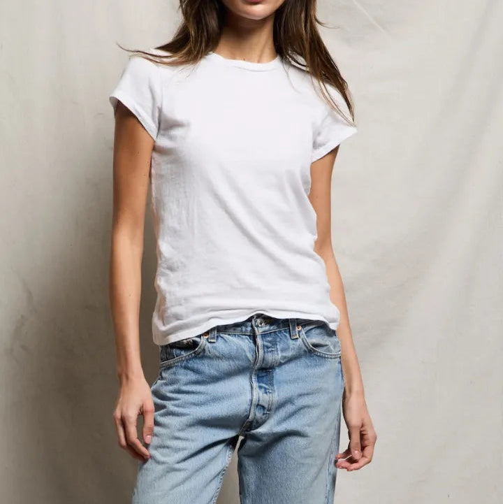 Sheryl Recycled Baby Tee White