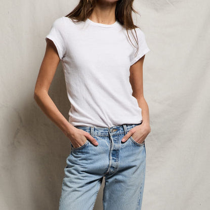 Sheryl Recycled Baby Tee White