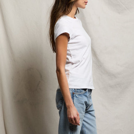 Sheryl Recycled Baby Tee White