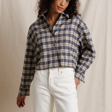 Tate Button Down Shirt Sugar Plaid