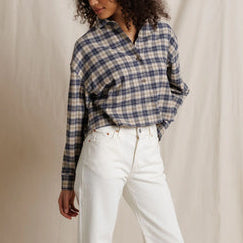 Tate Button Down Shirt Sugar Plaid