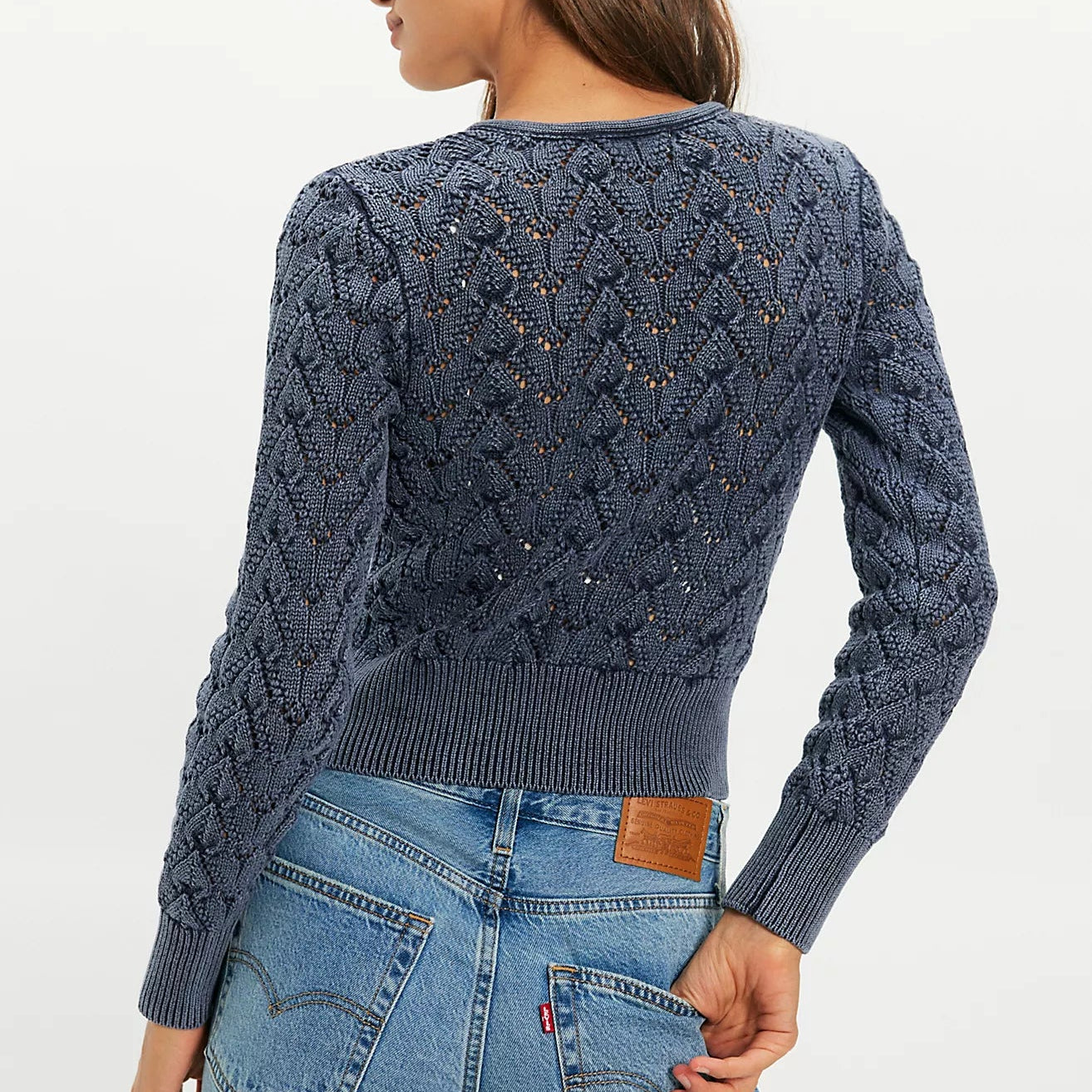 Pretty in Pointelle Cardi Navy Academy