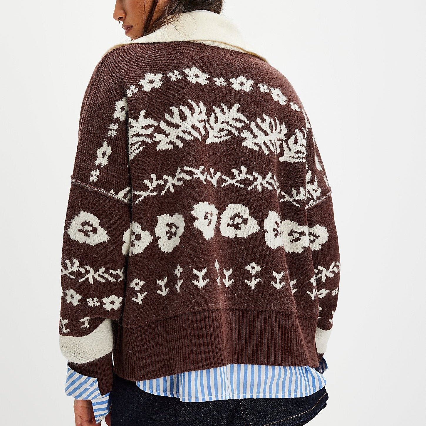Shelby Cardigan Chocolate Combo