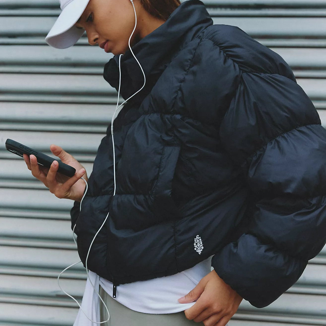 In A Bubble Puffer Jacket Black