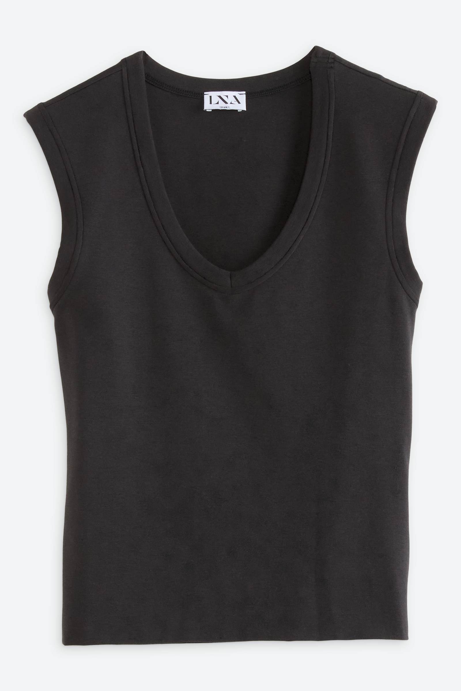 Carey Deep V Tank Black
