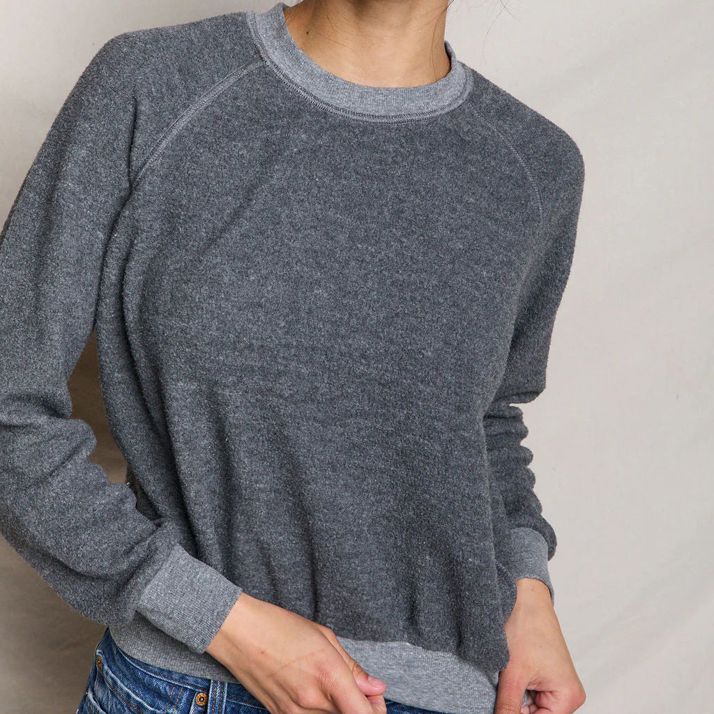 Ziggy Inside Out Shrunken Crew Dark Heather Grey