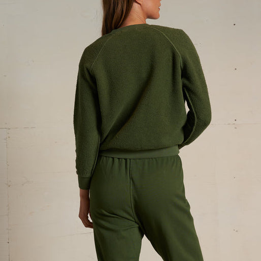 Ziggy Shrunken Crew Sweatshirt Fern Green