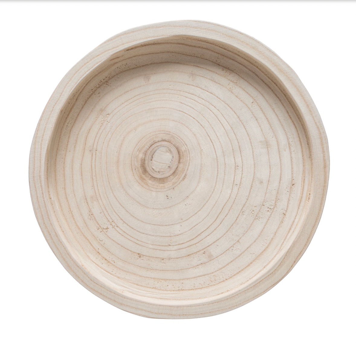 Decorative Paulownia Wood Footed Tray