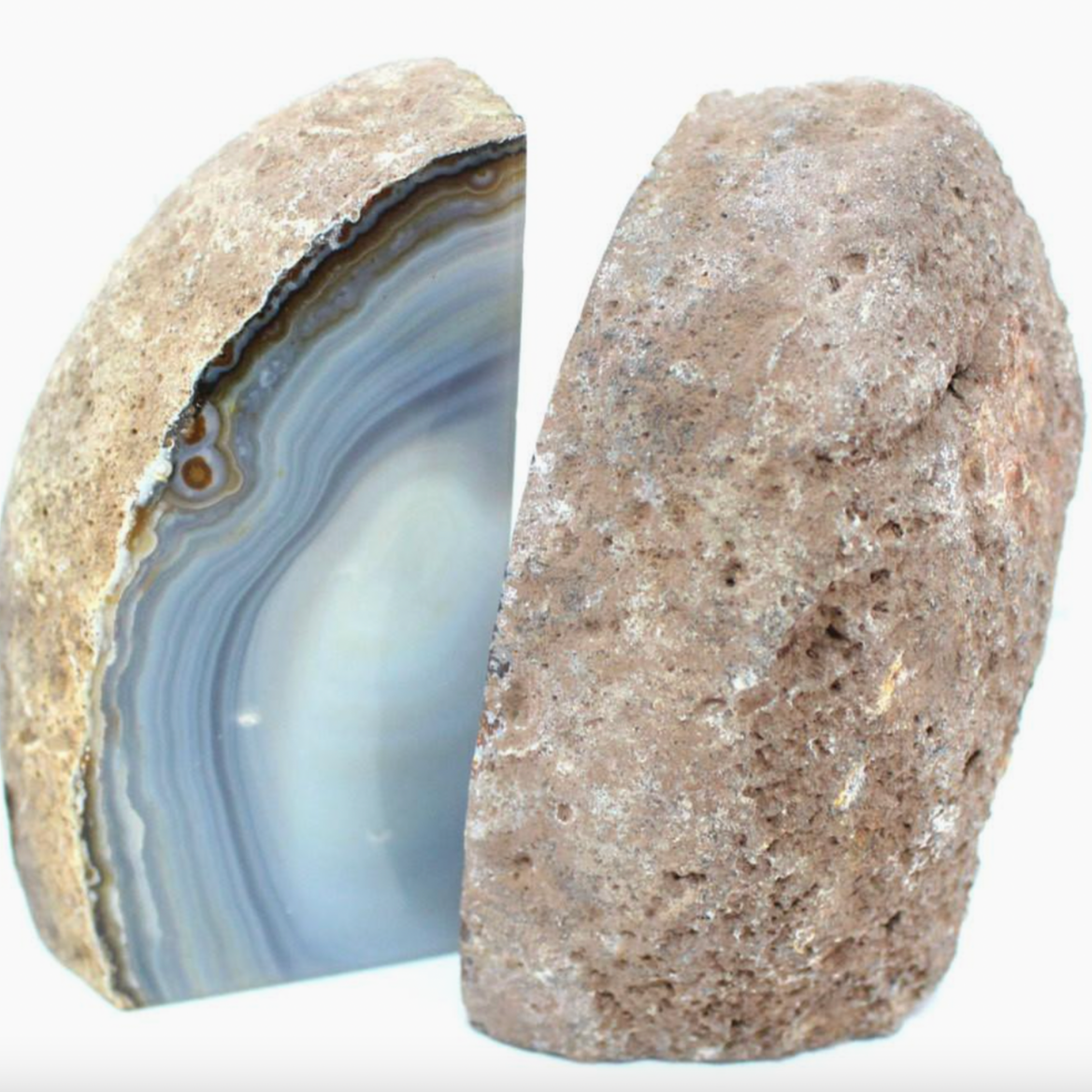 Natural Agate Bookend Pair -  Set of 2