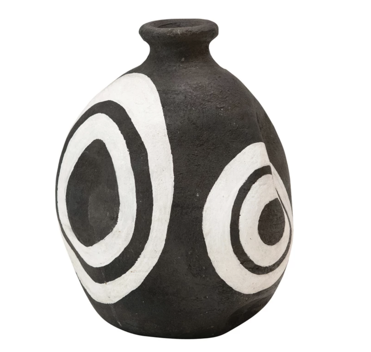 Handmade Terracotta Vase with Circles