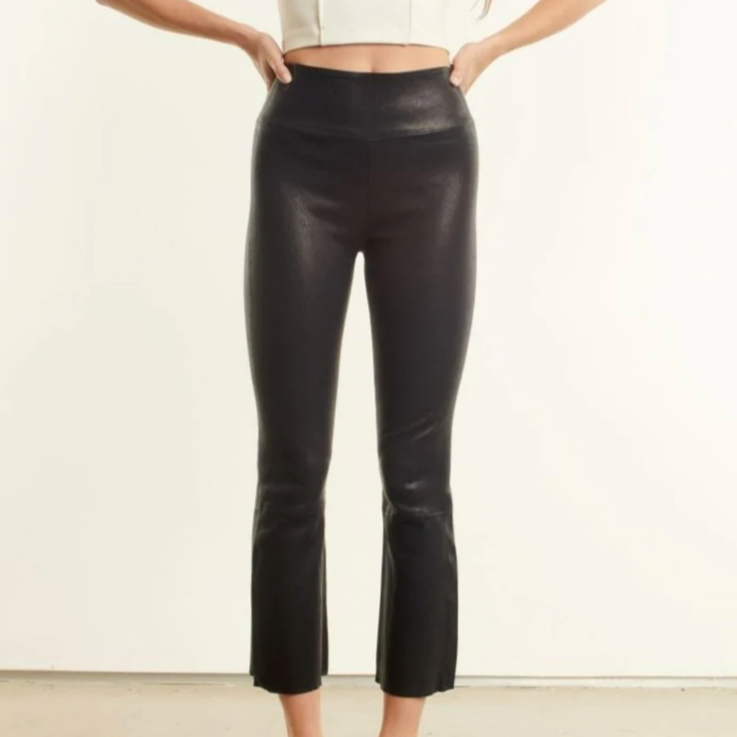 Ankle Flare Leather Legging