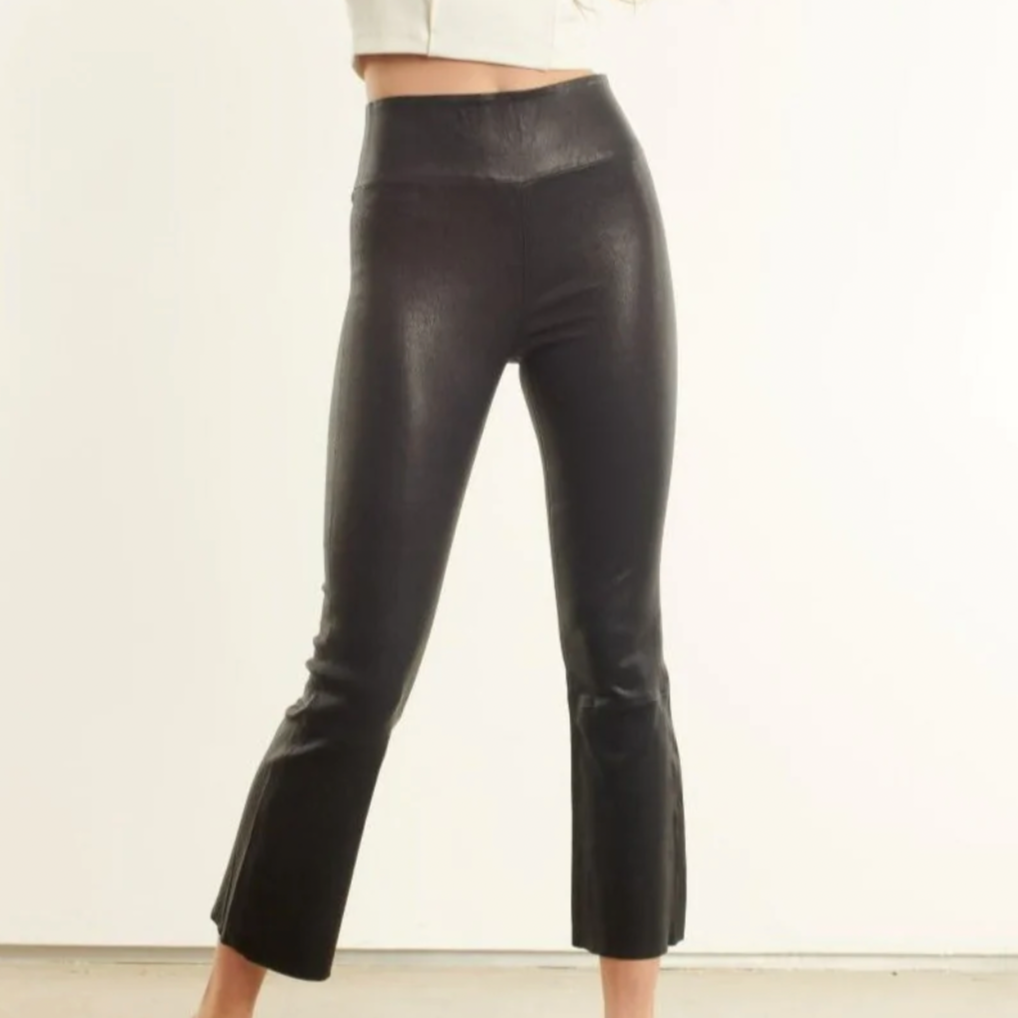 Ankle Flare Leather Legging