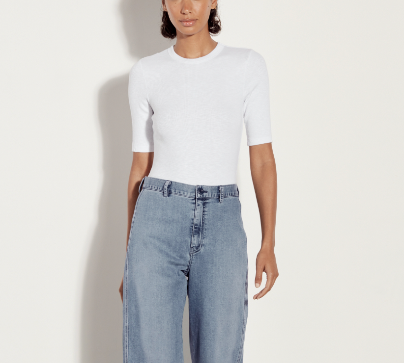 Textured Knit Half Sleeve Bodysuit
